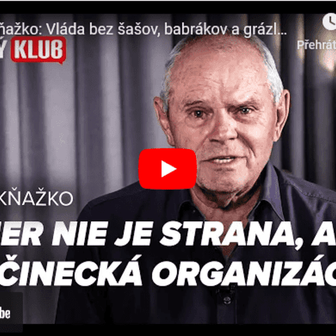 Milan Kňažko - Vláda bez šašov, babrákov a grázlov nie je možná