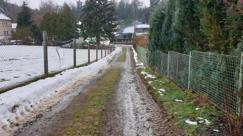 Hrdoňovice 23.1.2021 - poškozená komunikace p. č. 1096-8, 5