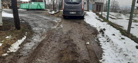 Hrdoňovice 25.1.2021 - poškozená komunikace 1096-8, foto p. Bohuňovský, 2