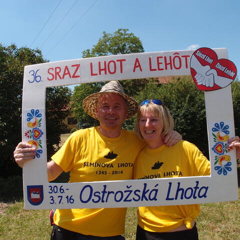 S Aničkou na Srazu Lhot v Ostrožské Lhotě 2016