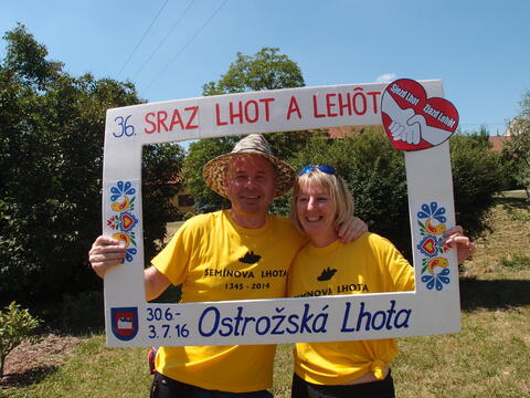 S Aničkou na Srazu Lhot v Ostrožské Lhotě 2016